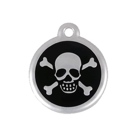 Red Dingo Red Dingo 06-XB-BB-LG QR Tag Premium Skull & Crossbones Black; Large 06-XB-BB-LG
